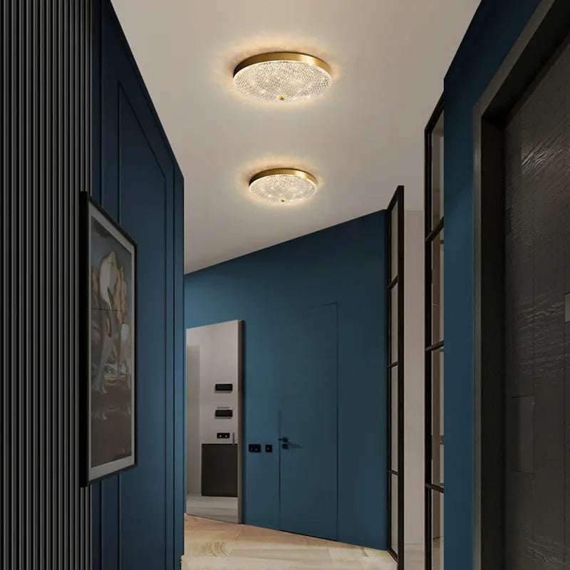 Lusters' Led Modern Gold hanging Ceiling chandelier Lights For Living Balcony Bedroom Aisle Decors Lamps Indoor Lighting Fixtures