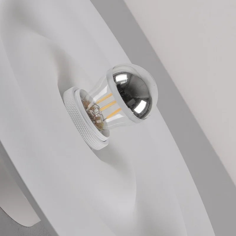 Nordic Modern Circular Wall Lamp Background Wall Staircase Corridor Entrance Creative Deco Water Ripple Decorative Ceiling Light