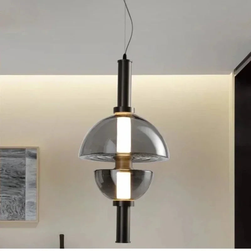 Modern Creative Glass LED Pendant Light - Minimalist Hanging Lamp for Restaurant