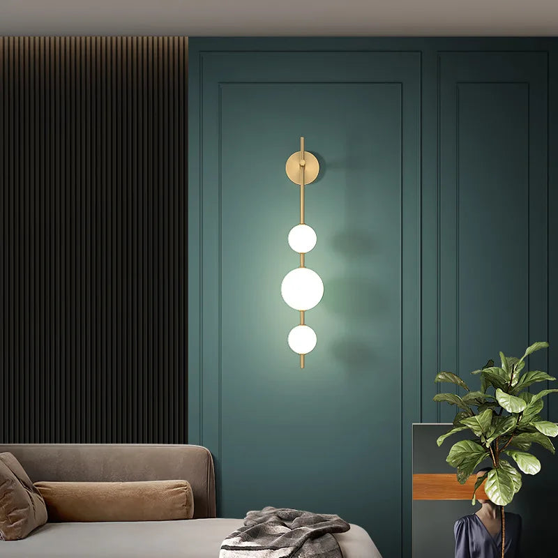 Vertical Globle Wall Lamp Sconce Light for Living Room Bedroom