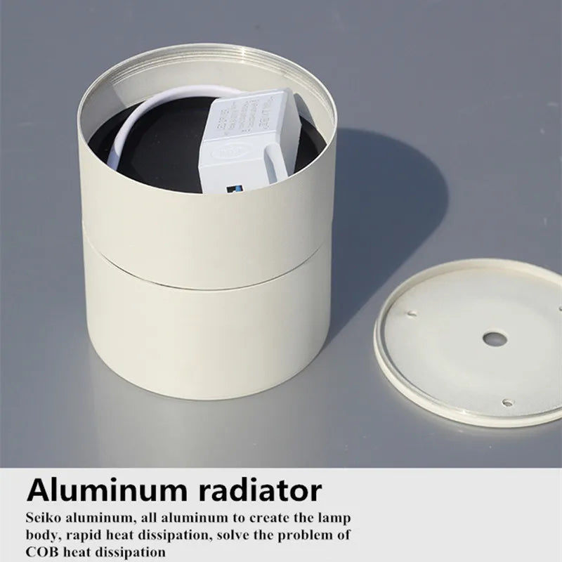 Surface Mounted Anti-Glare LED Tube Light Dimmable 7W10W15W20W24W Folding and Rotating Ceiling Lamp Spotlight 110/220V Downlight