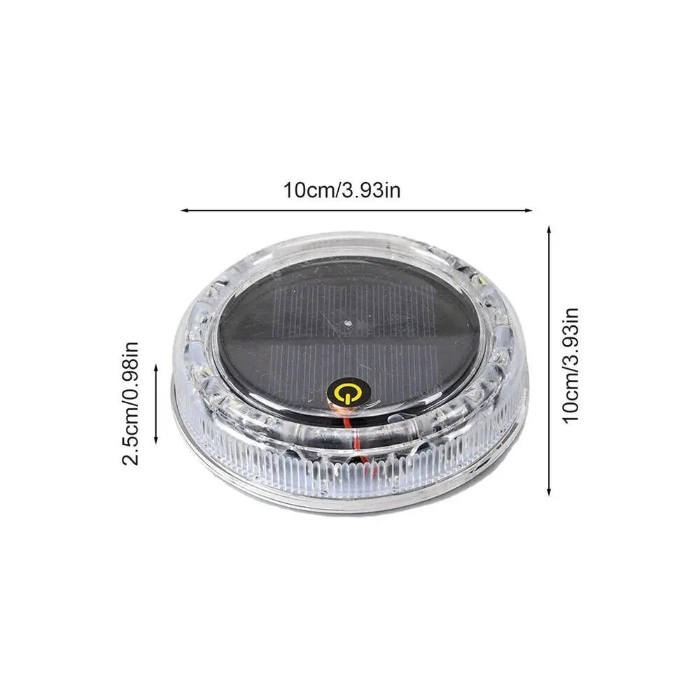 Mini LED Solar Power Car Warning Light Night Security Simulated Alarm Wireless Anti-Theft Caution Lamp Flashing Alarm Lamp Dummy