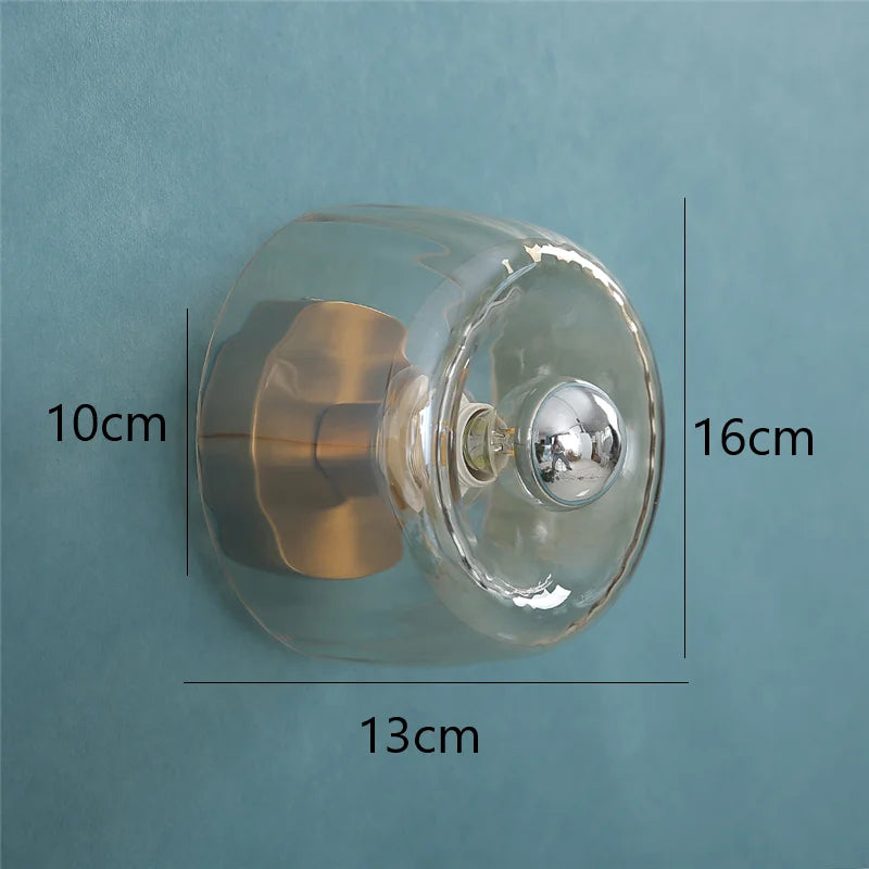 LED Bauhaus Glass Wall Lamp Nordic Retro Personality Wall Decor Lamps Modern Living Room Hallway Corridor Ceiling Light Fixtures