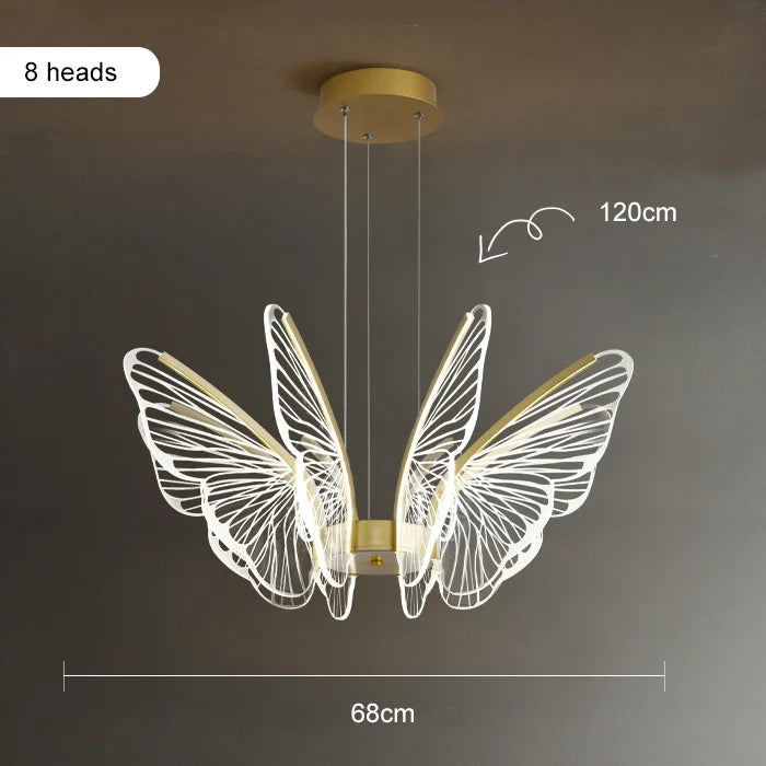 Postmodern Light Luxury Lotus Leaf Chandelier - Dimmable Nordic LED Ceiling Lamp
