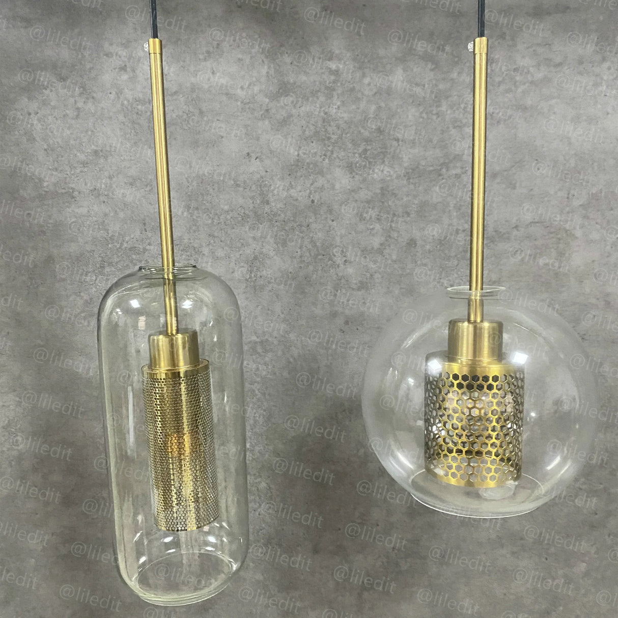 Modern Glass Ball Pendant Lamps Nordic Bedside Kitchen Dining Room Hanging Lights Luminaire Suspension Lighting Golden Designer