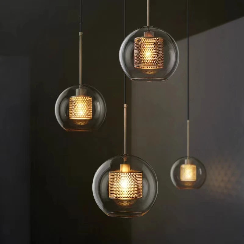 Glass Hanging Lamp Nordic Pendant Lights Kitchen Island Dining Room Lighting Fixtures Bedroom Bedside Pendant Lamp Luminaire