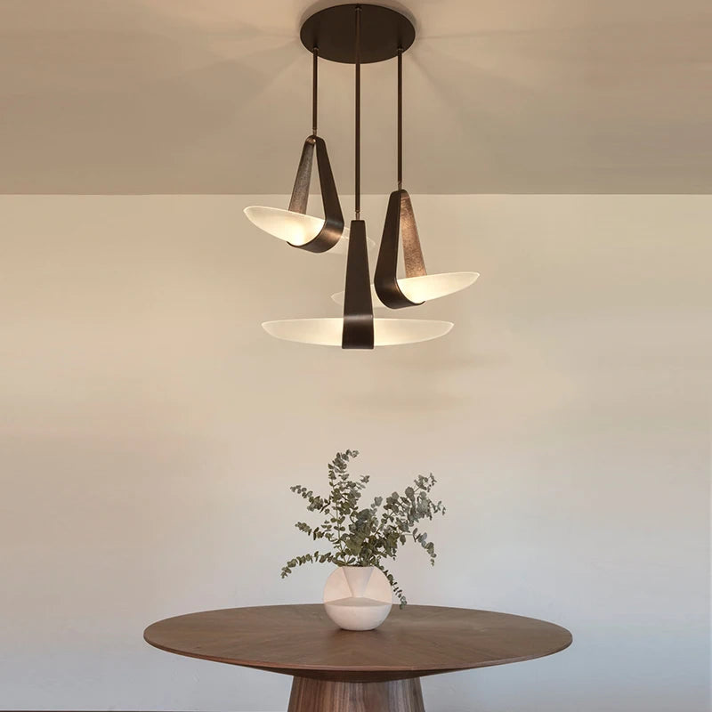 Designer art deco leather pendant light Nordic pendant lights Kitchen Coffee Tables Dining Room Bedroom Bedside Pendant Lights