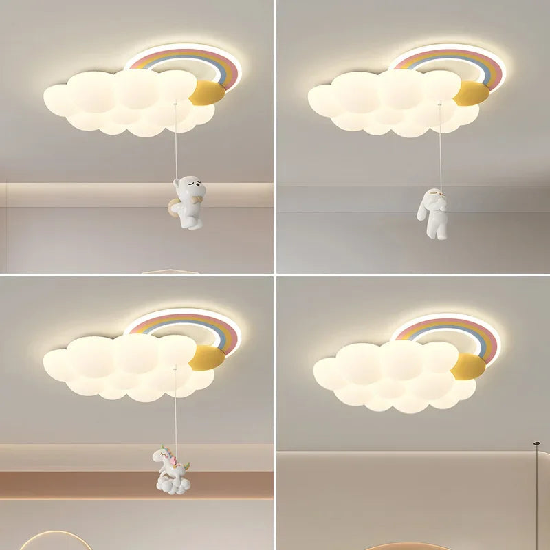 Nordic Cloud Child Stylish Ceiling Lights for Girl Bedroom Nursery Children's Room Chandelier Home Decor Lighting Luster Fixture
