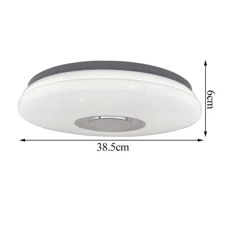 72W LED Starlight Ceiling Light with bluetooth Music Speaker Dimmable Flying Saucer Lamp