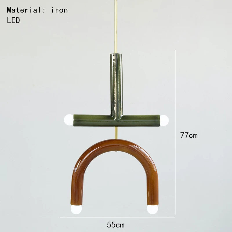 Beautiful Rainbow E14 Bulb Home Pendant Lamp Kitchen Dining Room Lighting Fixtures Colorful Metal Bedroom Luminaire Suspension