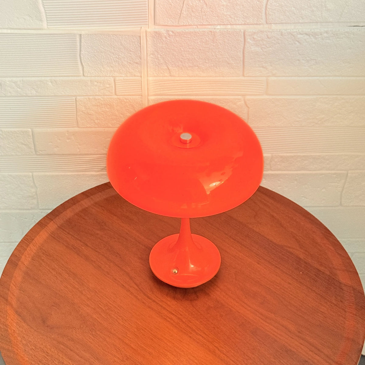 Mushroom Table Lamp, Touch Control 3 Color Dimmable, Cordless Rechargeable Plastic LED Night Light, Adjustable Brightness Bedsid
