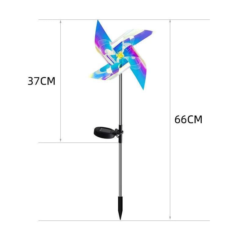 Solar Windmill Lamp Outdoor Dandelion Light for Garden Yard Patio Landscape Decor