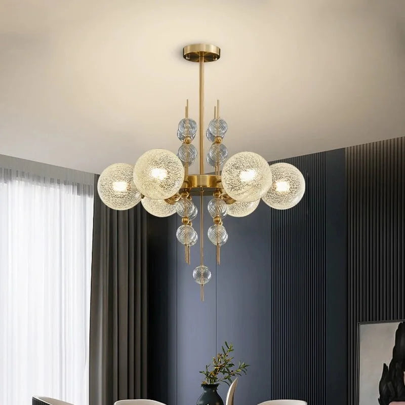 American Classic Glass Ball LED Pendant Light 2024 Modern Chandelier Lustres for Living Room kitchen Island Home Decor Luminaria