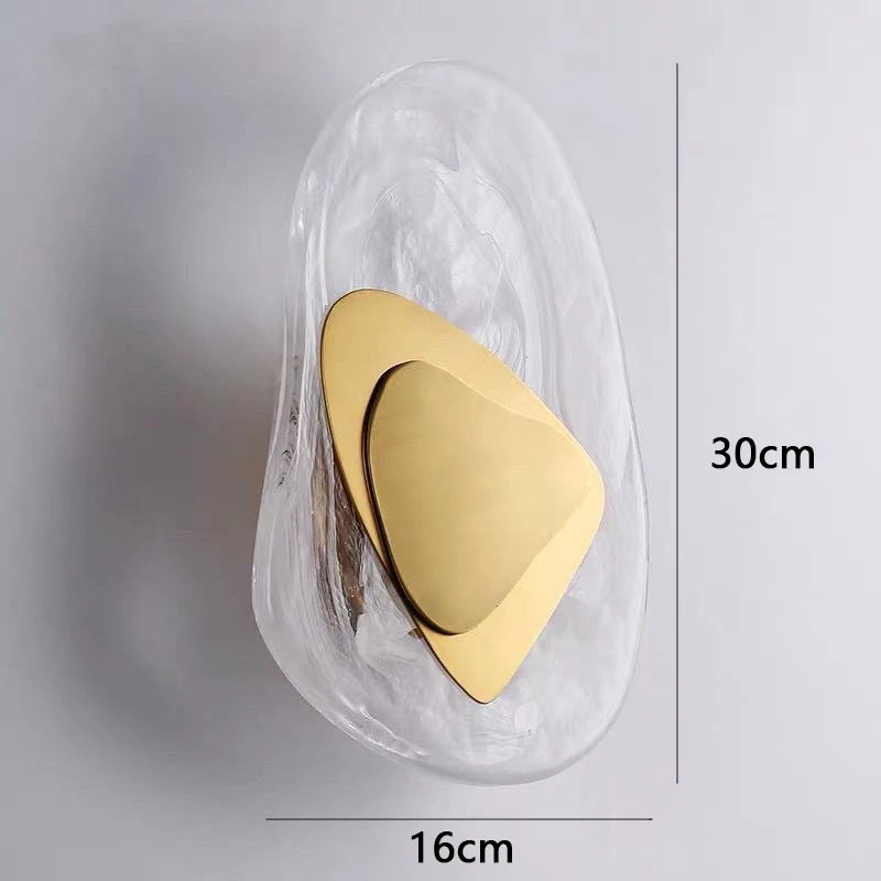 Luxury Hotel Corridor Decoration Wall Lamp Glass Shade Unique Design Warm Lustres Indoor Sconce LED Home Bedroom Night Lightings