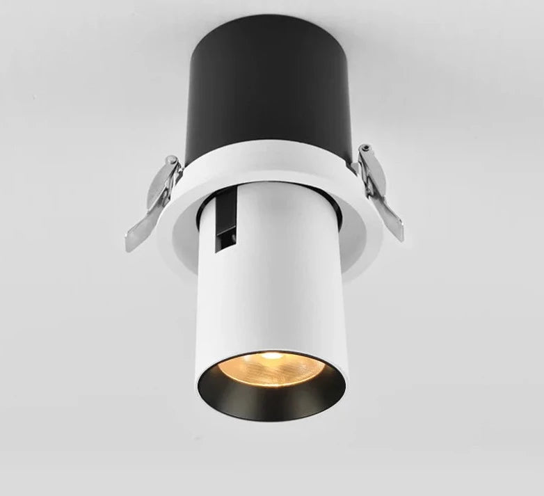 Dimmable Embedded LED Downlight Simple Modern Rotate 360 Degrees 10W Stretch Spotlight Ceiling Indoor Lighting 110V-240V