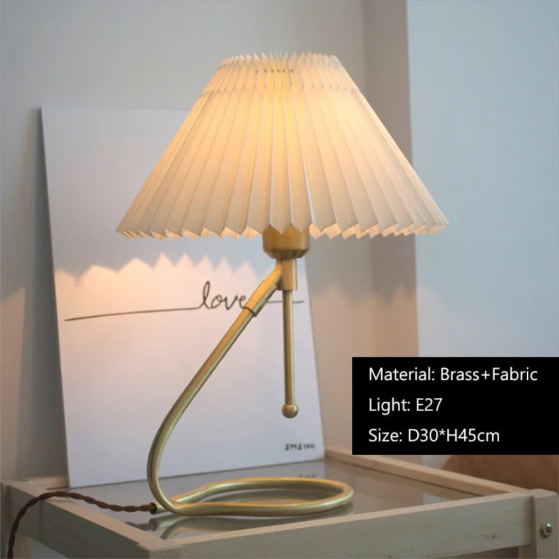 Nordic Creative Natural Wood Walnut Pleated LED Floor Lamp Living Room Bedroom Study Reading Light Indoor Decor Lighting Fixture