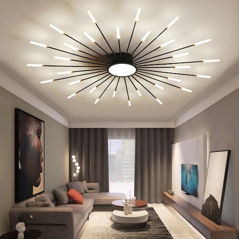 2025 New Creative fireworks Modern led Chandelier For Studyroom Bedroom Kitchen hall Lighting Decor Indoor Lamp Warm Home Lustre