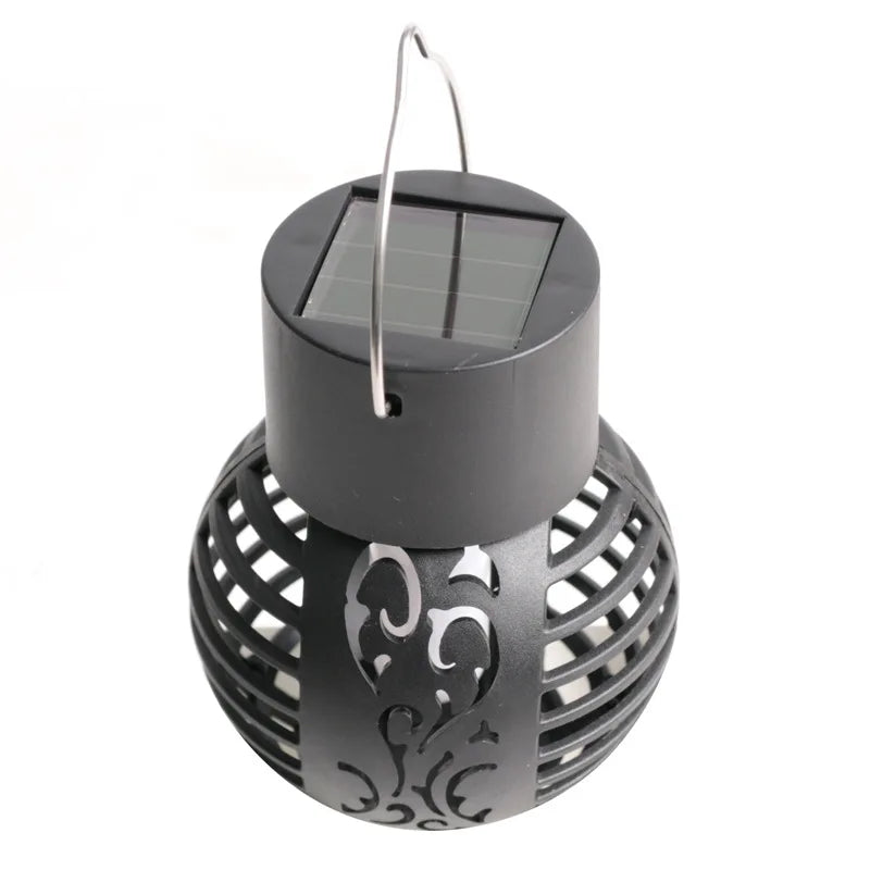 LED Outdoor Solar Light Garden Decoration Flame Effect Hanging Lantern Waterproof LED Lamp for Patio Garden Yard