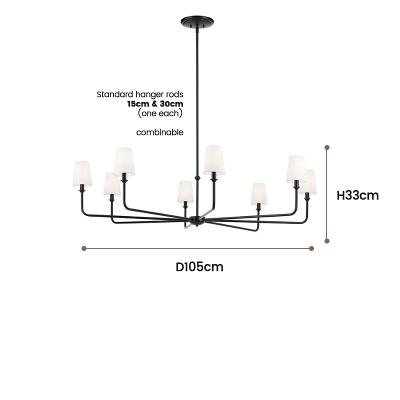 American Style LED Pendant Lamp Modern Minimalist Chandelier Kitchen Island Restaurant Bar Living Room Home Decor Factory Direct