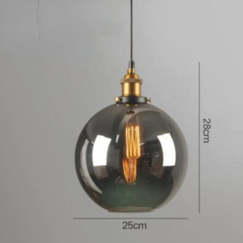 Clear Gray Amber Colour Vintage Pendant Lights Dining Glass Hanging Lamp Russia Loft Luminaire Modern Bedroom Light Fixture
