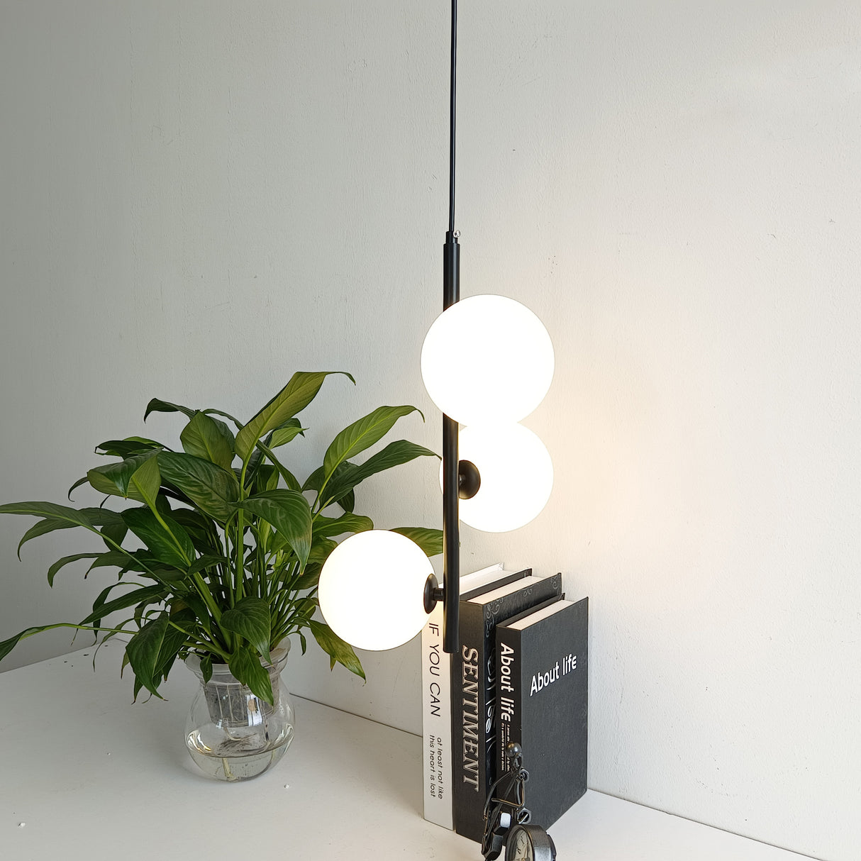 Nordic Glass ball LED Pendant lights Brass Black Bedroom Hanging Lamp Modern Living room Dining Decor Lights Fixture