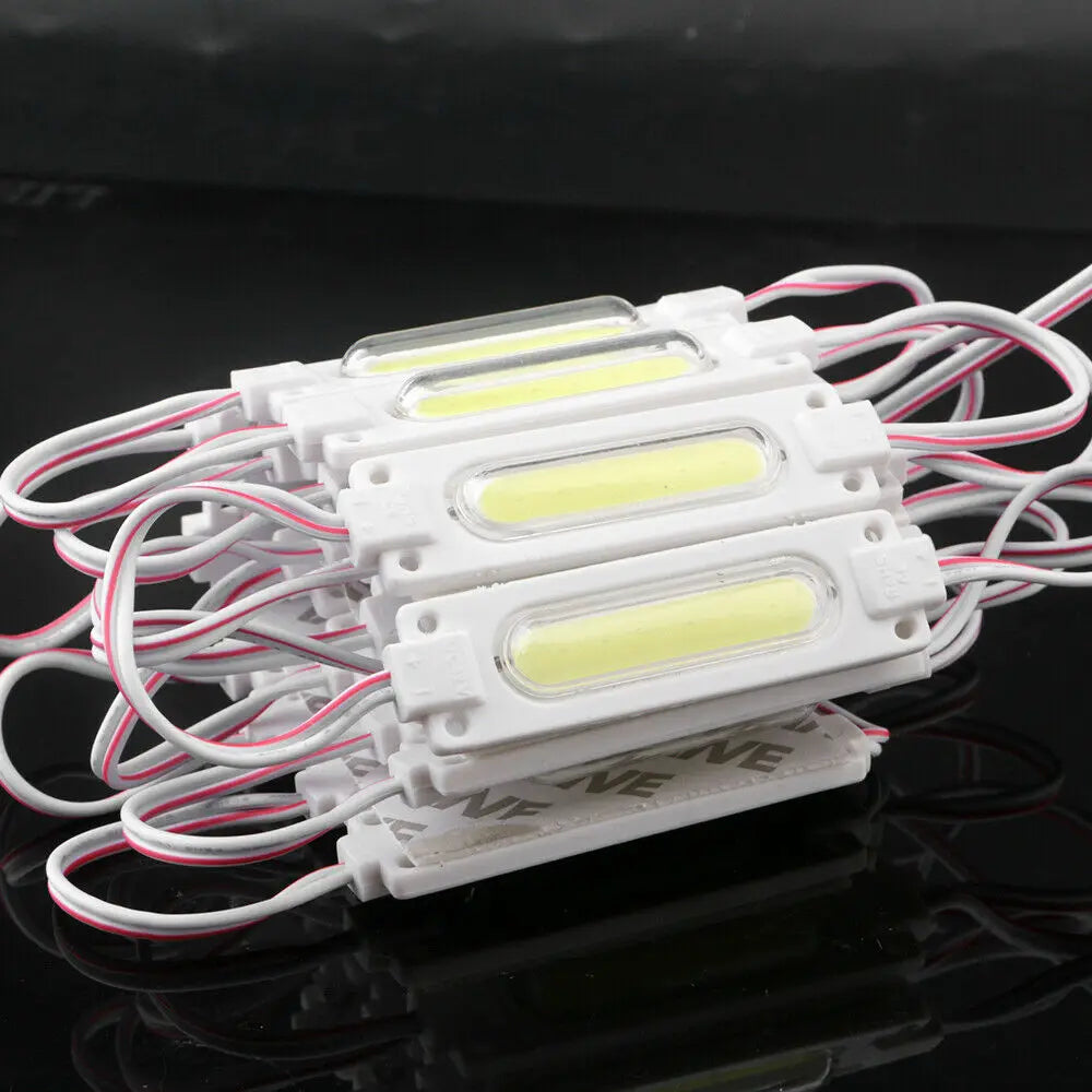 10Pcs COB LED Module Lights DC12V 2W - IP68 Waterproof Lens Backlight for Channel Letters