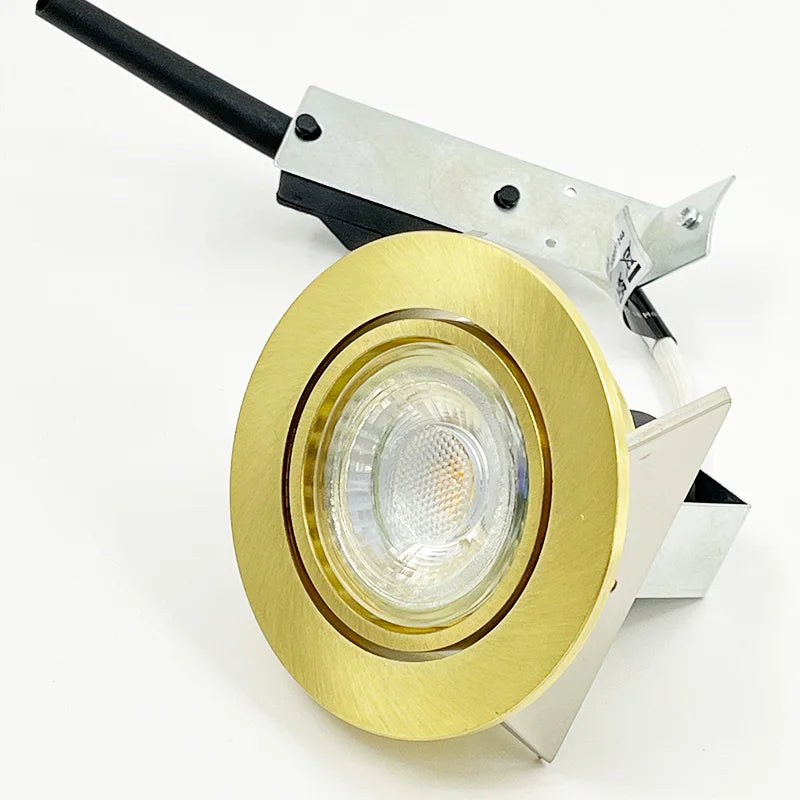 Anti-Glare LED Recessed Ceiling Spotlight - Dimmable Gold COB Downlight