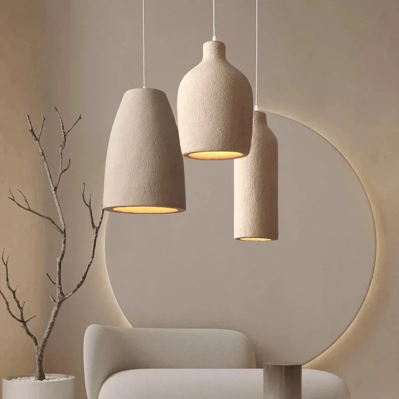 Japanese Wabi Sabi Ceiling Chandelier Modern Home Dining Room Pendant Lamp Living Room Decoration Loft Bar Kitchen Hanging Light