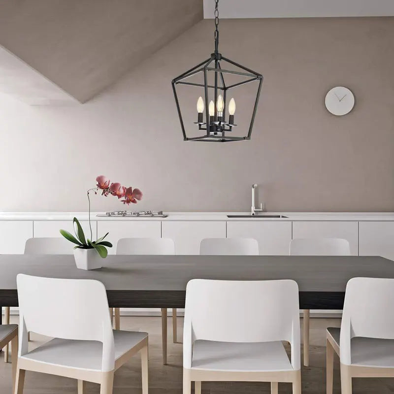 American Chandelier Retro Industrial Style Farmhouse Country Style Restaurant Bar Table Lamp Kitchen Corridor Iron Light