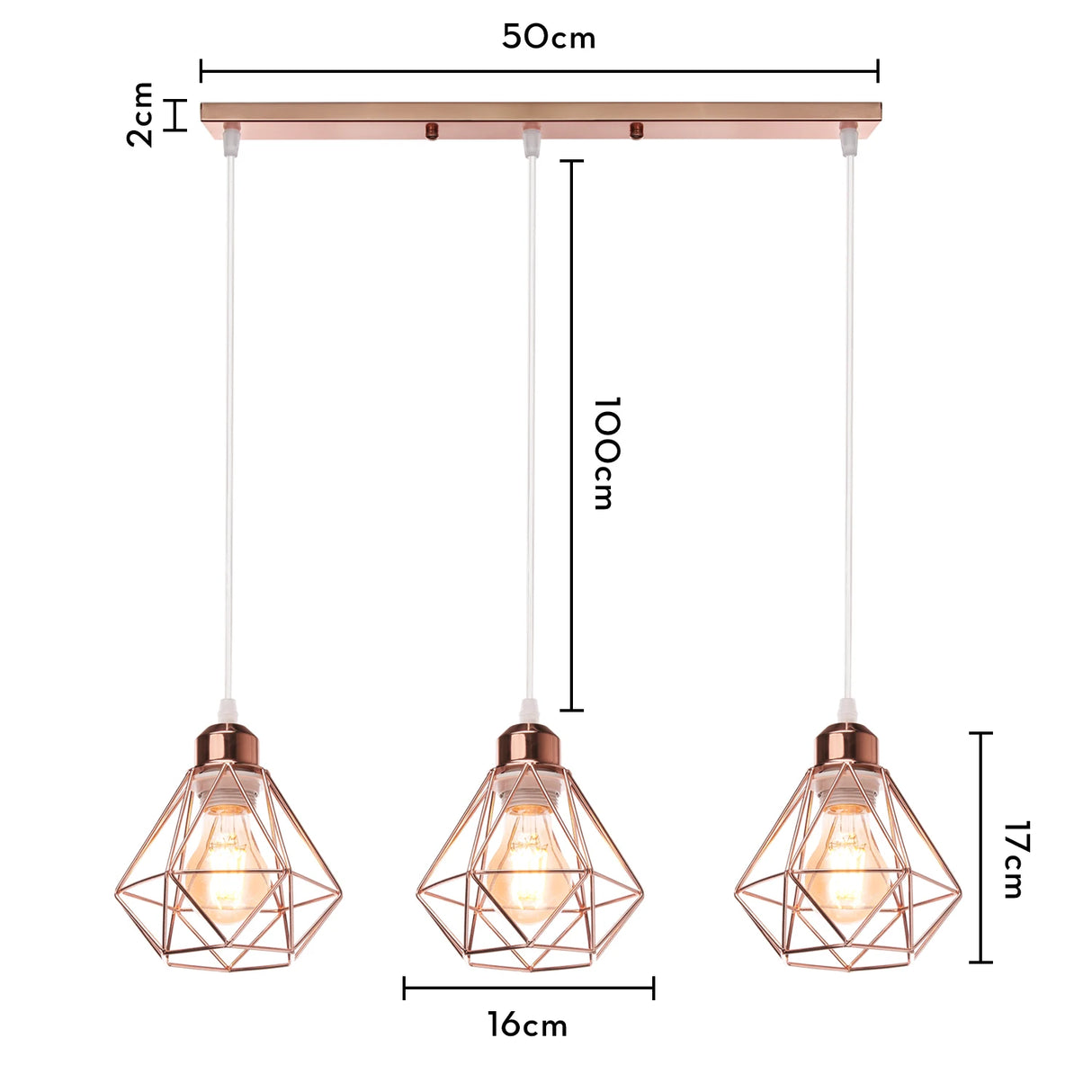 Industrial Pendant Light Led Adjustable Hanging Lamp Shade for Home Kitchen Metal Cage Pendant Lighting for Island Dining Room