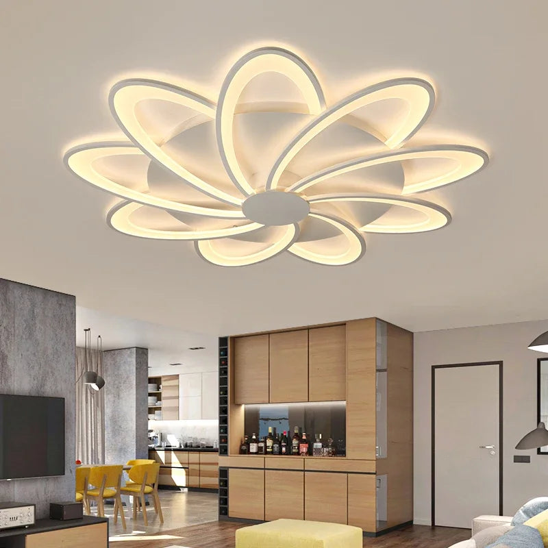 Creative Modern LED Chandelier Creative Living Room Bedroom Dining Room Kitchen Bedroom Ceiling Light White Design Indoor Lamp