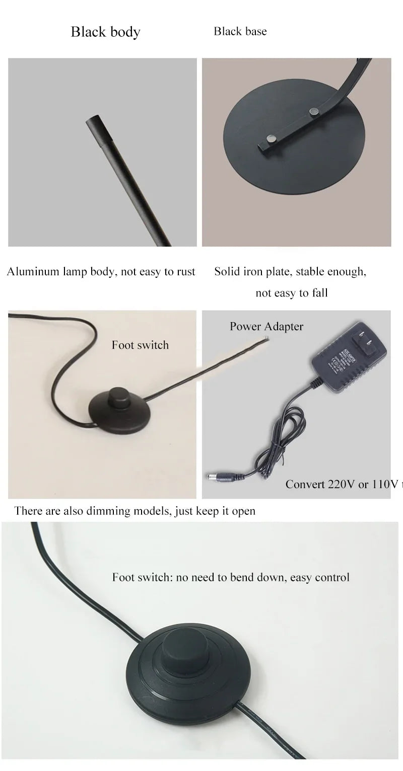 Modern Nordic LED Floor Lamp | Minimalist Fishing Light for Study & Living Room