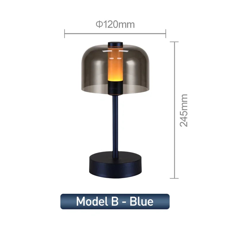 Modern Retro Nordic Desk Lamp - Rechargeable Cordless Indoor Table & Camping Lamp