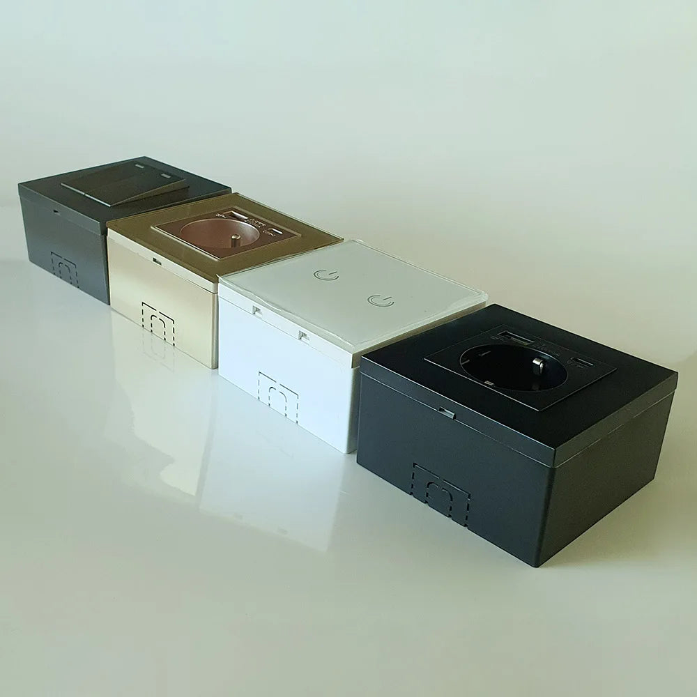 UL 94 V-0 Flame Retardant Wall Socket Box | 40mm White Surface Mount PVC Box