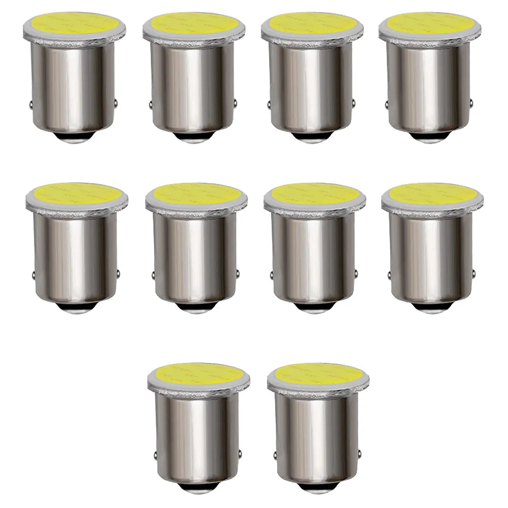 10Pcs Car P21W 1156 Ba15s LED COB Turn Signal Bulb Auto Reverse Parking Brake Light 12V Signal Lamp