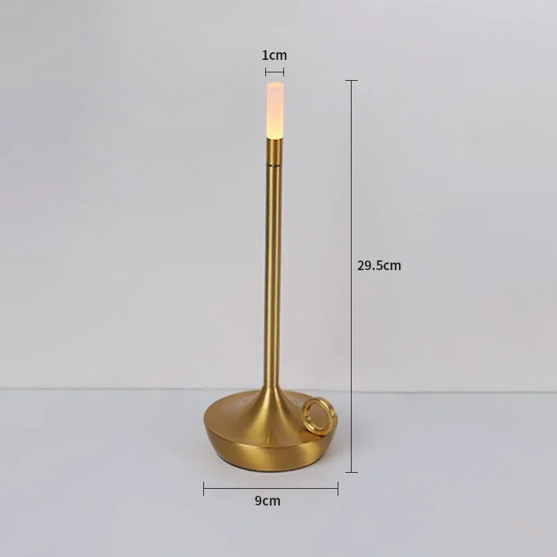 LED Candle Charging Restaurant Bar Lamp Desktop Decoration Atmosphere Touch Night Light Led Desk Lamps Candlelight Table Lamp