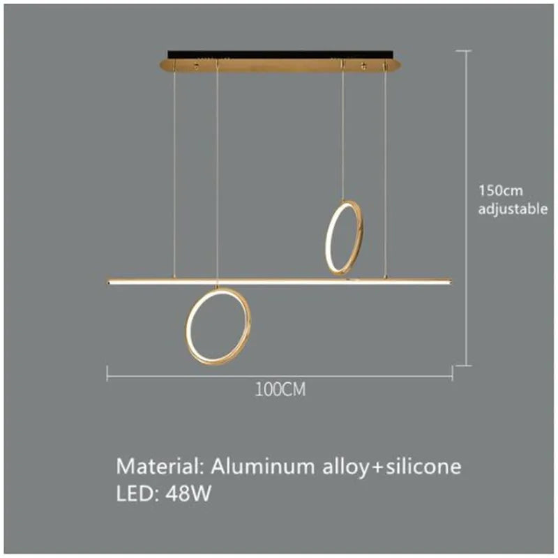 Modern Living room Ring Chandelier Nordic New Design Ceiling Lamps for Bedroom Dining room Decor Lamp Kitchen Pendant Lighting