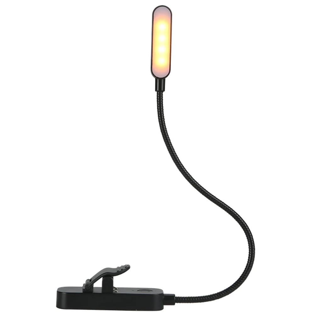Giftable Amber Book Light Night Reading Light Rechargeable 3 Modes Adjustable LED Book Light for Reading In Bed At Night Kids