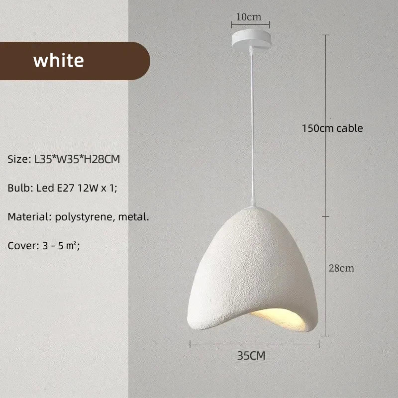 Japan Wabi-sabi Creative LED Ceiling Pendant Lights Resin Restaurant Kitchen Island Hanging Lamps Home Decor Factory Outlet Lamp