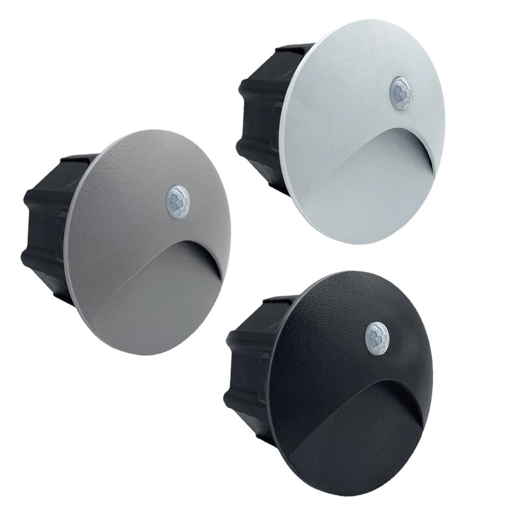 Led Deck Light Motion Sensor Step Stair Railing Lamp 3W Indoor Outdoor Waterproof for Pathway Stairway Post Porch Wall Sconce