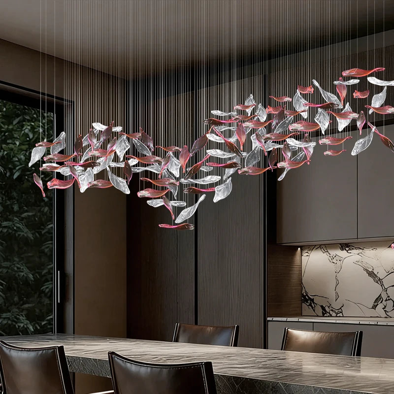 Hanging Ceiling Chandeliers Living Room Restaurant Chandeliers Lighting Kitchen Island Glass Pendant Light Dining Table Fixtures