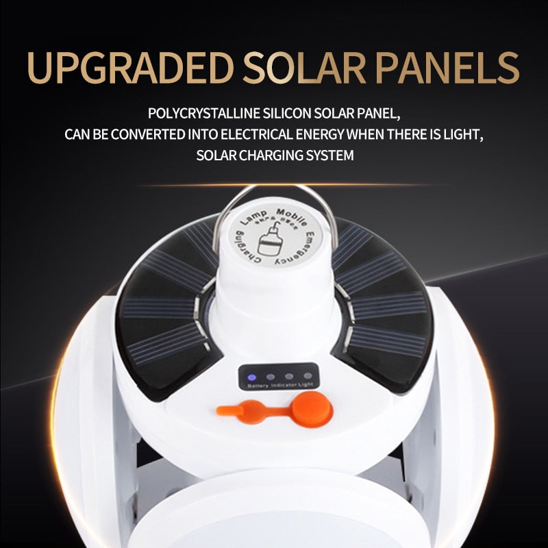 110W Solar LED Torch USB Rechargeable Night Light Outdoor Camping Lamp Emergency Lights Portable Searchlights Great Lantern led