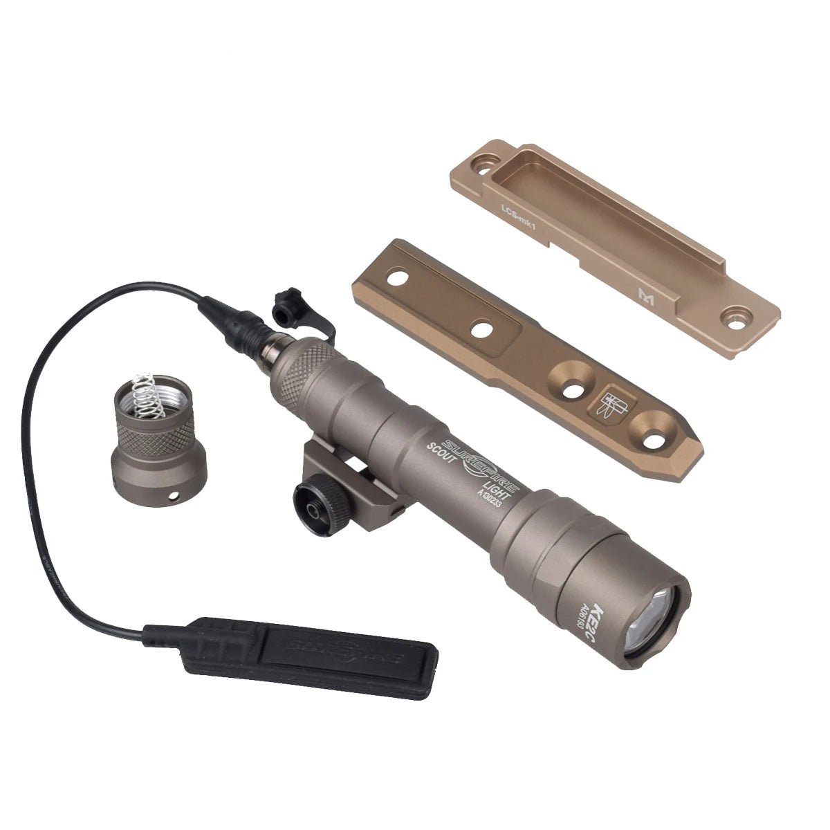 Tactical M300A / M600 Airsoft Scout Light with Thorntail Offset Adaptive Rail Mount (20mm Rail)
