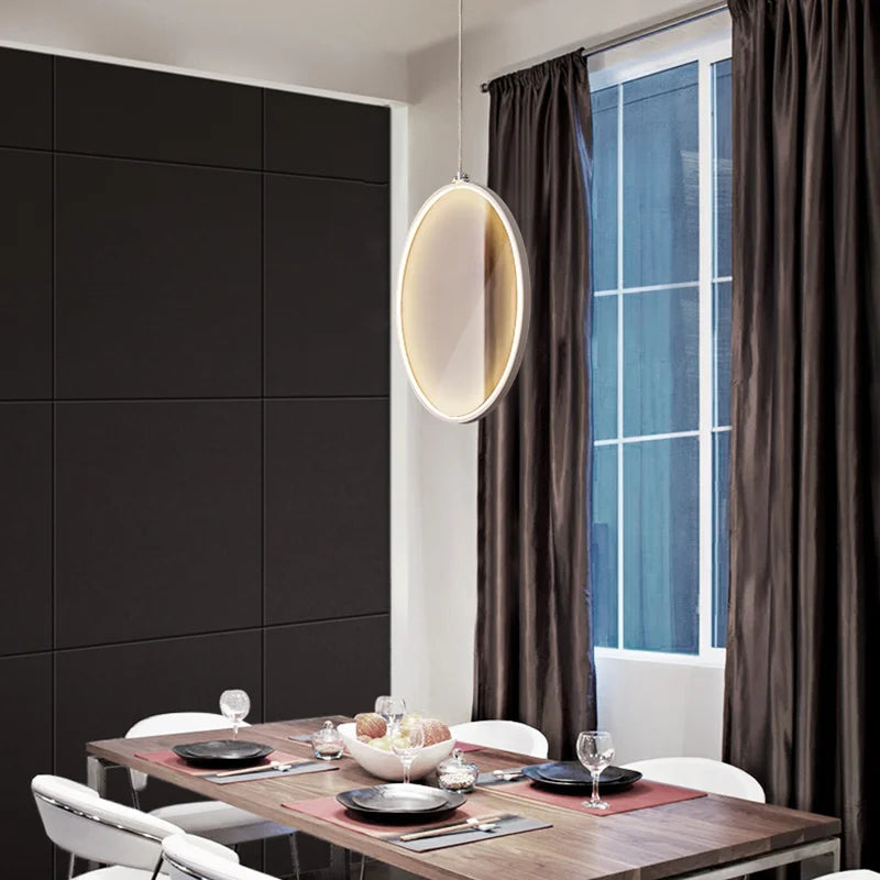 Pendant light LED Round clear glass light fixture Hotel Hall Living room lamp Restaurant designer pendent light