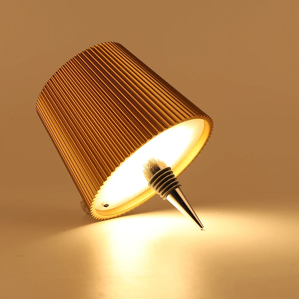 Wine Bottle LED Wireless Table Lamp 2000mAh 3 Colors Dimmable USB Rechargeable Dining Table Lights Beverage Lamp Top touch