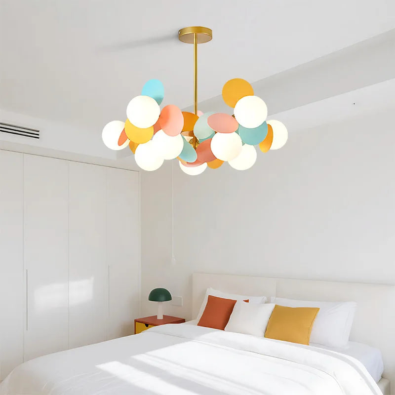 Pendant Lamp Glass Ball Ceiling Hanging Light Suspension for Bedroom Dining Living Room Kitchen