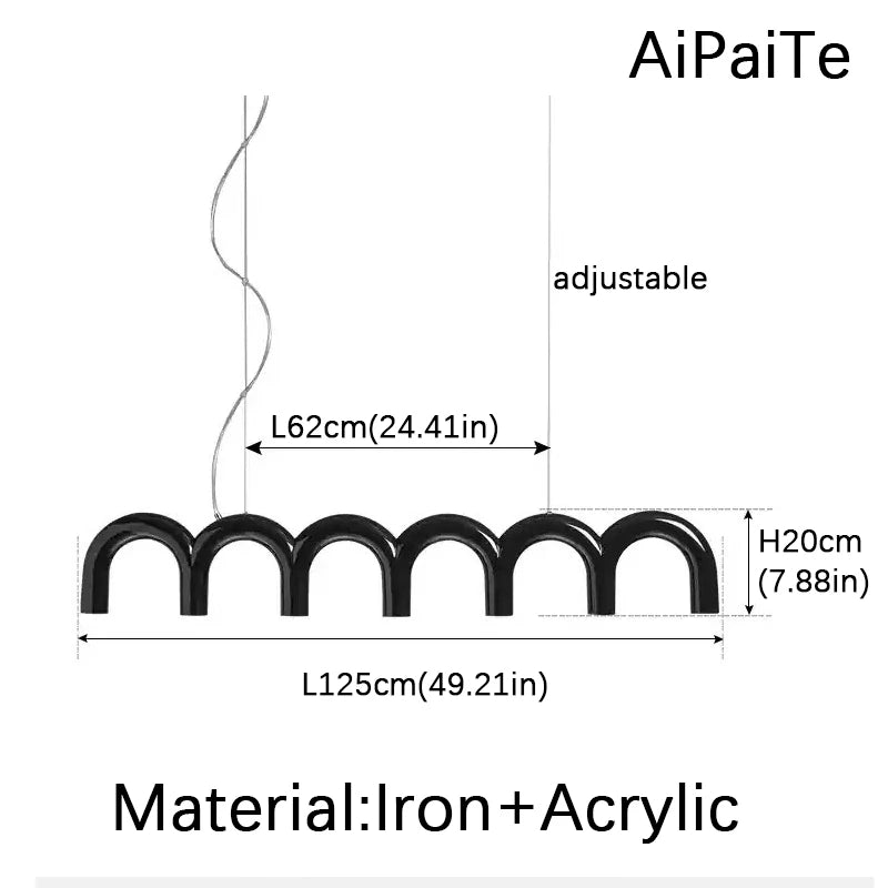 Round arched Modern LED Ceiling Suspension chandelier light ,Restaurant, Bedroom, Living room home decoration,lustre Pendant