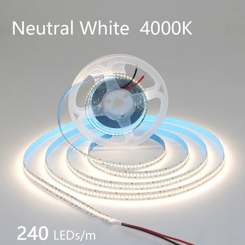 High-Density 2835 LED Strip Light | 5M 300 600 1200 LEDs | DC 12V 24V Tape