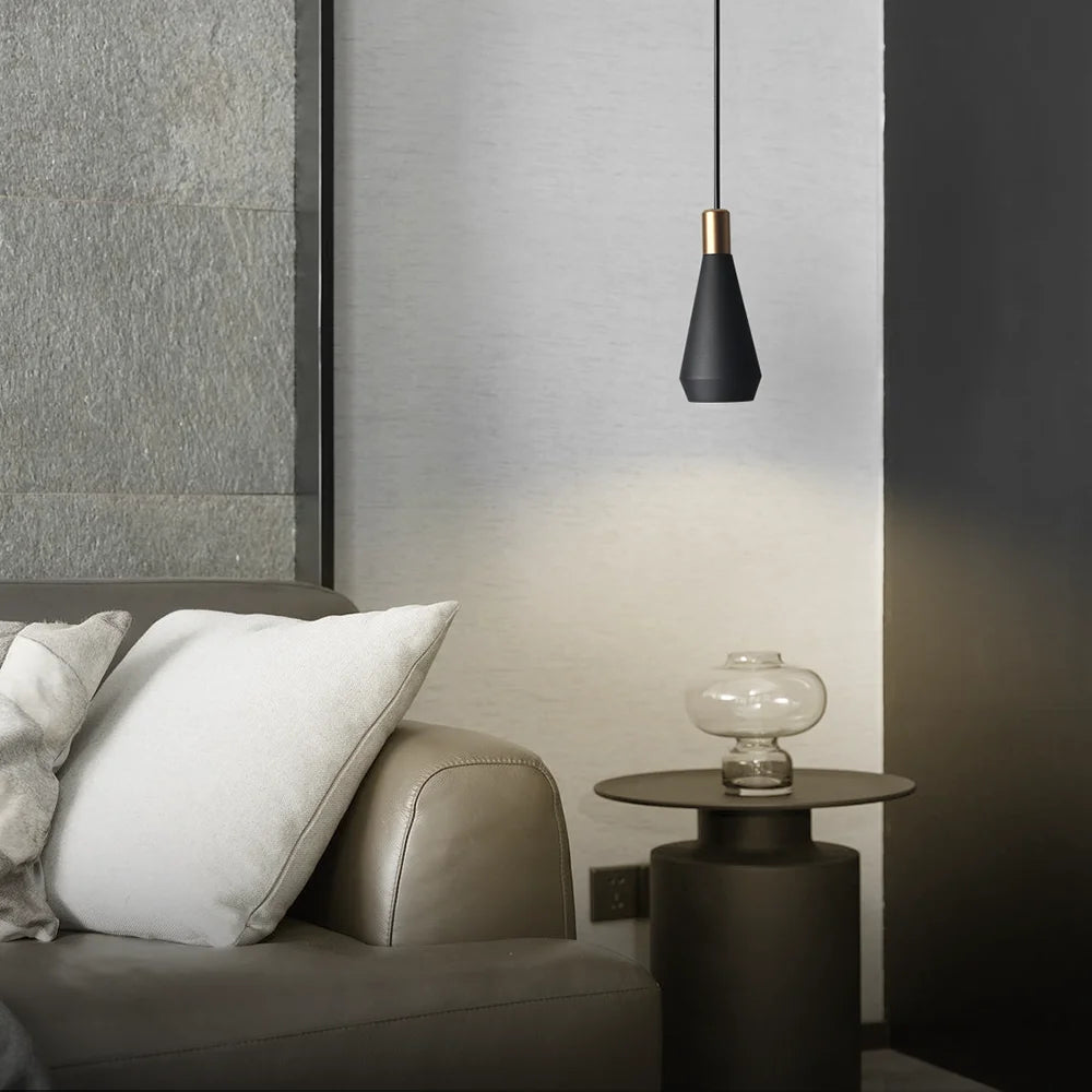 Modern LED Pendant Lamp - GU10 Black Kitchen Island Hanging Light