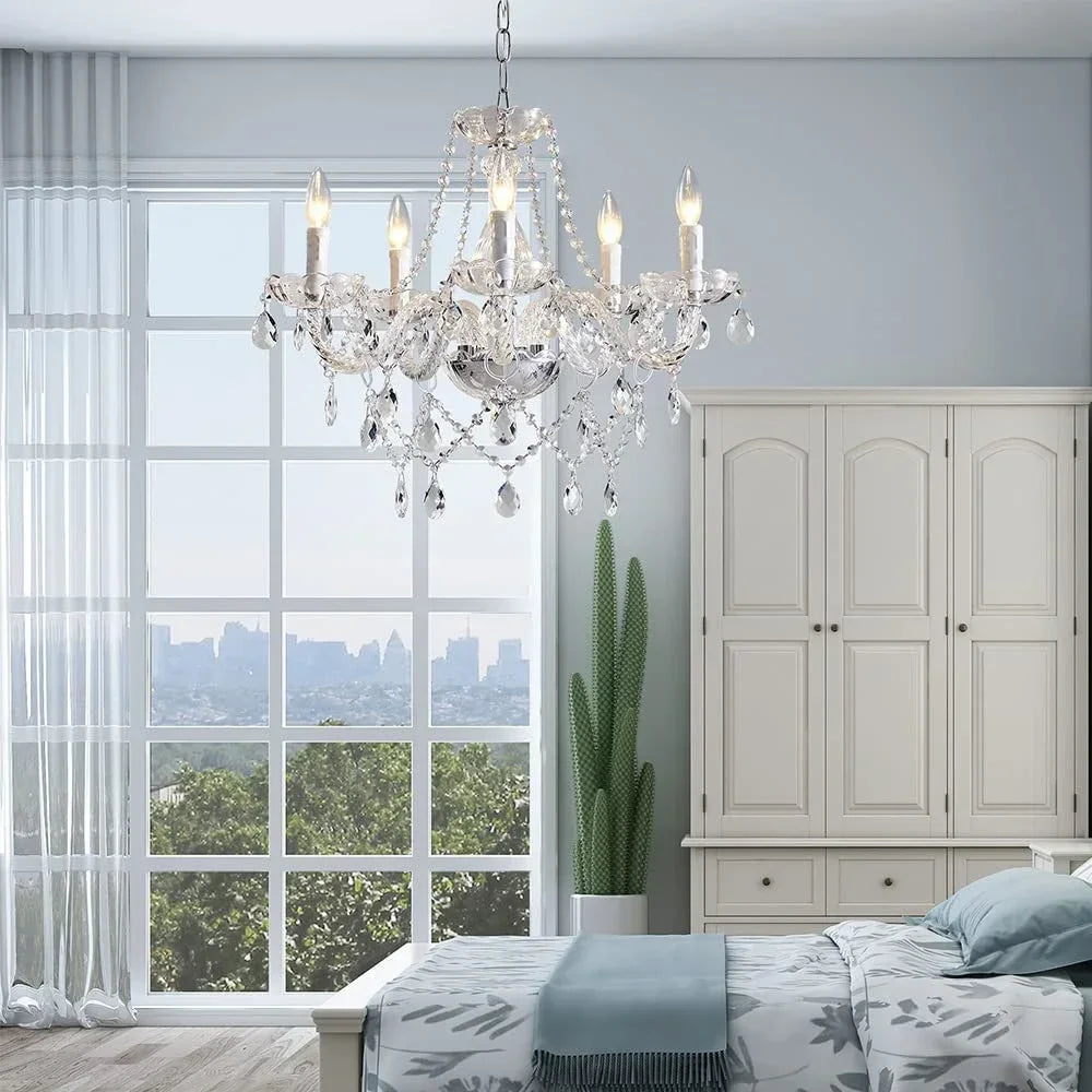 Luxury European Crystal Chandelier - Modern Loft & Living Room Hanging Lamp